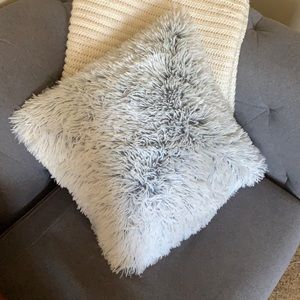 Fuzzy Gray Pillow